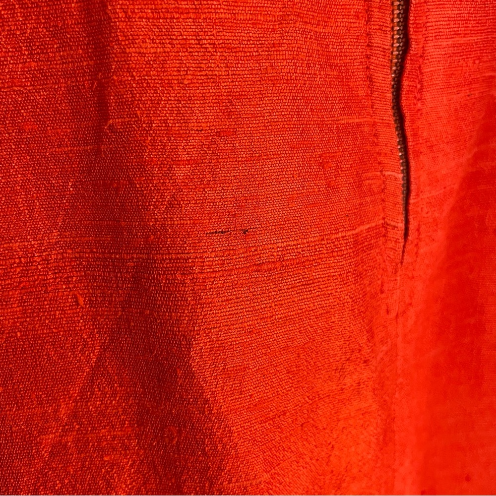 Vintage Caftan Dress Maxi Women‎ Kaftan Muumuu Elephants Reddish Orange Zip-Up - Picture 9 of 15